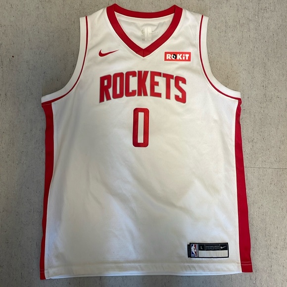 White Russell Westbrook Houston Rockets NBA Jersey - Picture 1 of 7